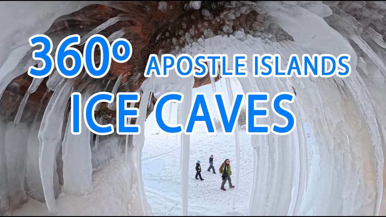 A rare 360º VR visit to the Apostle Islands ice caves on Feb. 16, 2026