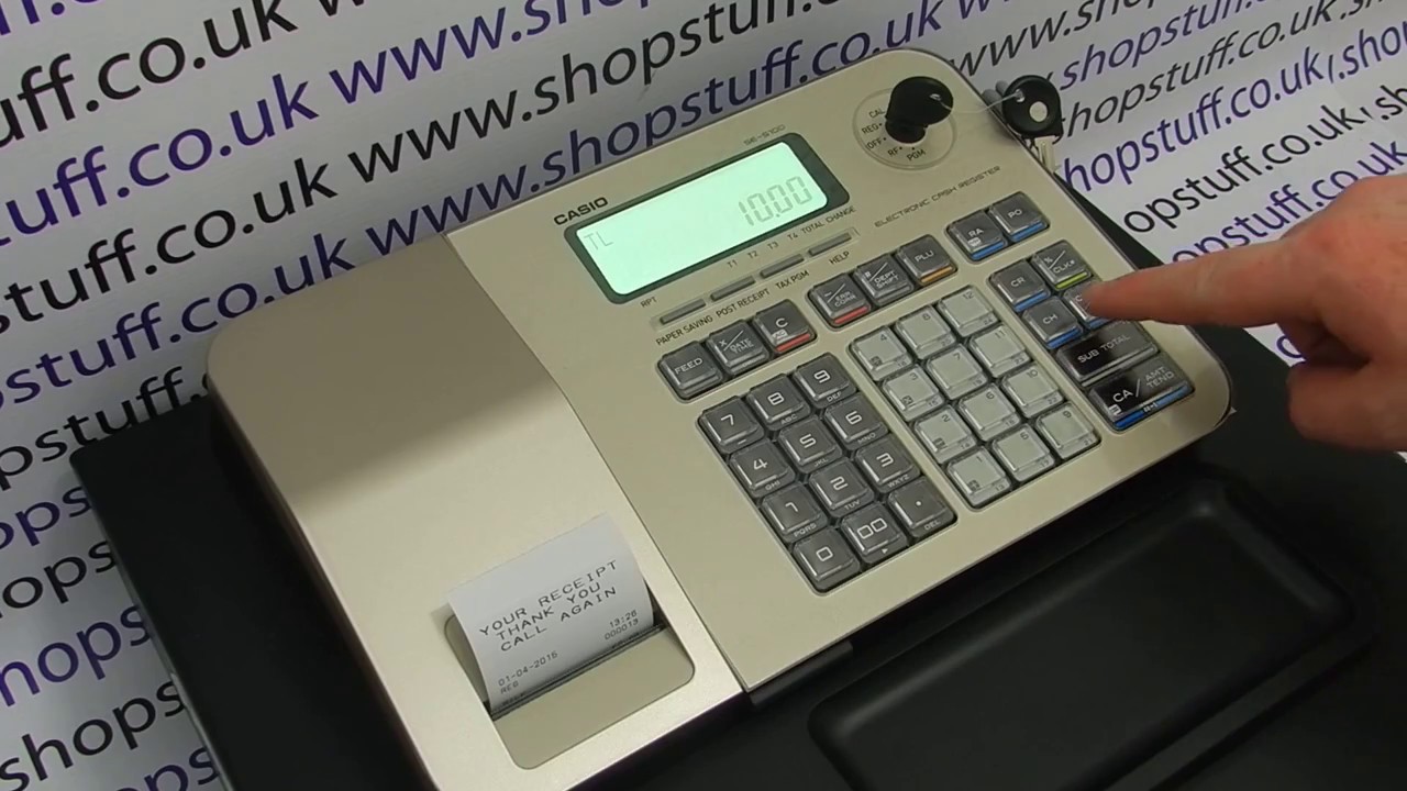 Casio SE-S100 Gold Cash Register - Demonstration & Overview Of Features SE-S100-GD