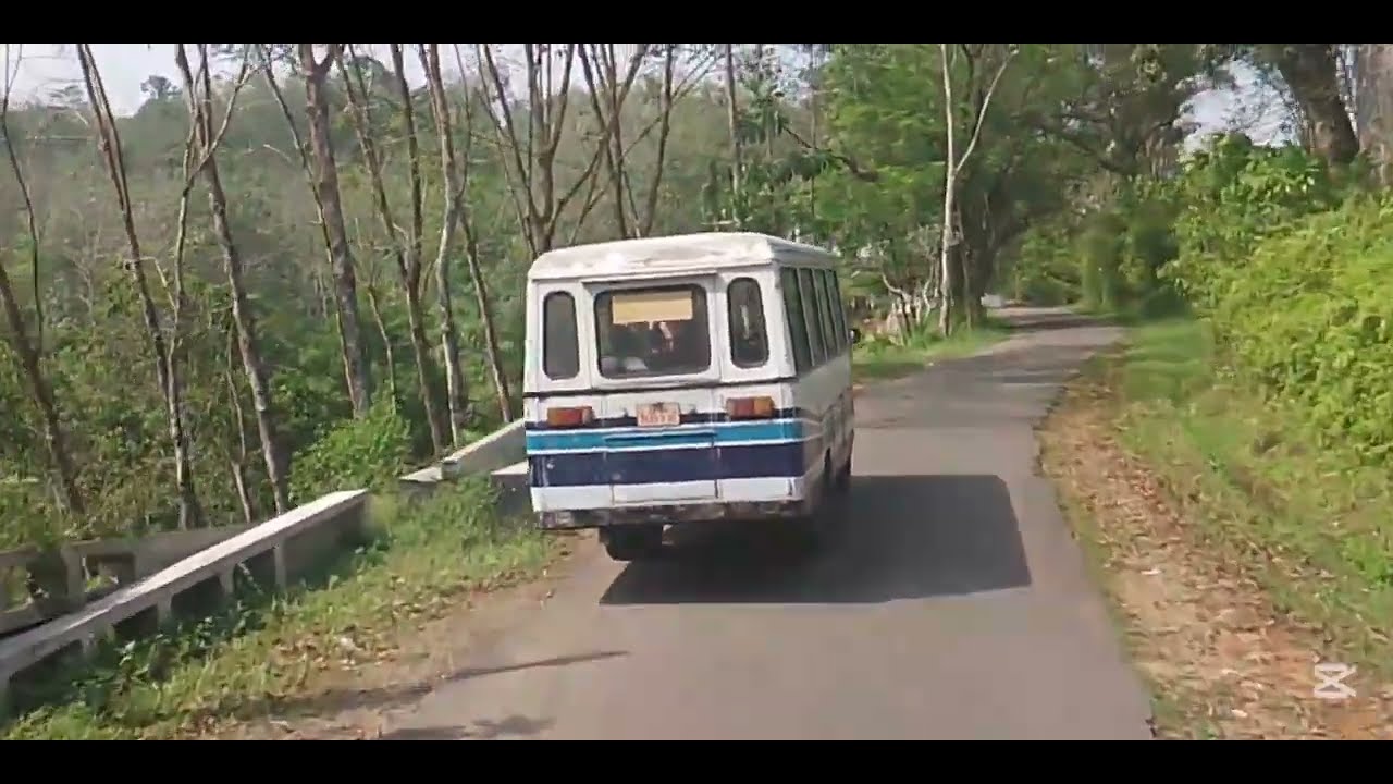 Roadside view of a beautiful countryside road.
