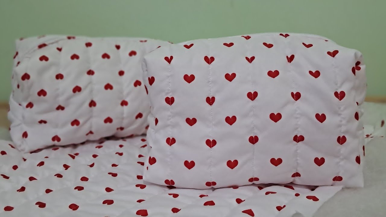 اسهل طريقة لخياطة بوشات مكياج بكل التفاصيل وبجميع الاسرار #diy #اكسبلور #تعليم #باترون 