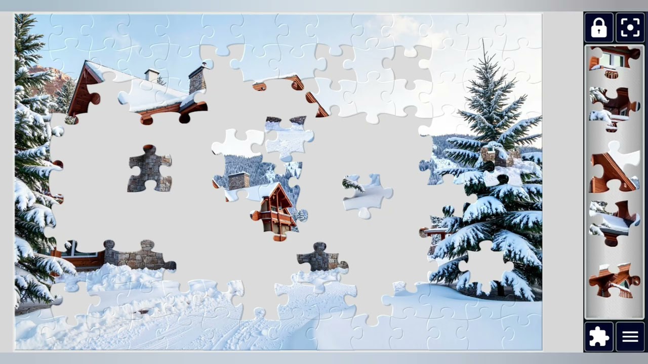 Beautiful winter season❄️🧩//jigsawp uzzles craft🧩//Amazing puzzlesArt🧩//puzzlesArt🧩//