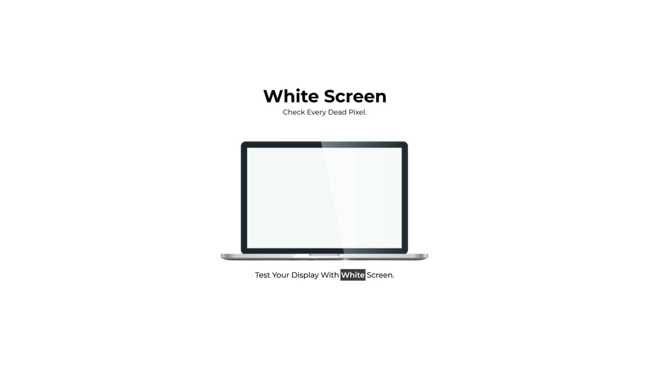 White Screen &ndash; Full Brightness Display Test for Dead Pixels & Screen Bleeding [4K]
