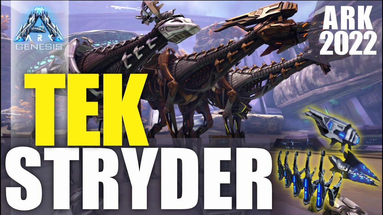 TEK STRYDER Ark Survival - Principais habilidades, domar e ATTACHMENTS Stryder
