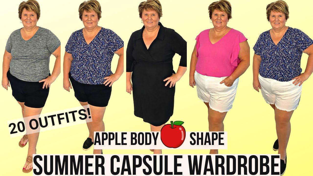 10 Piece Summer CAPSULE Wardrobe for PETITE Apple Shape Body (Women Over 50)