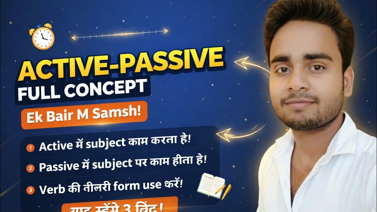 Active & passive voice complete concept in one video 