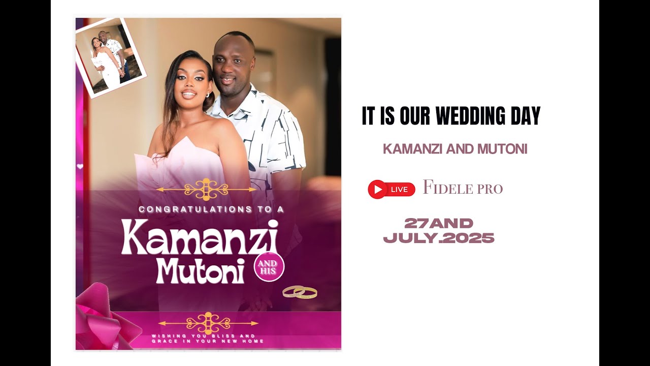 LIVE 🔴 Wedding  of Kamanzi and Mutoni, on July 27 2025 ( Kentacky )