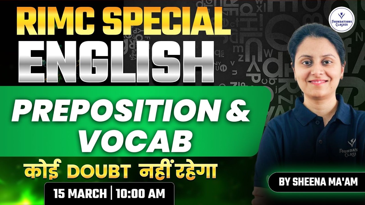 RIMC English Preparation 2026 | Preposition & Vocabulary Tricks for RIMC Entrance Exam