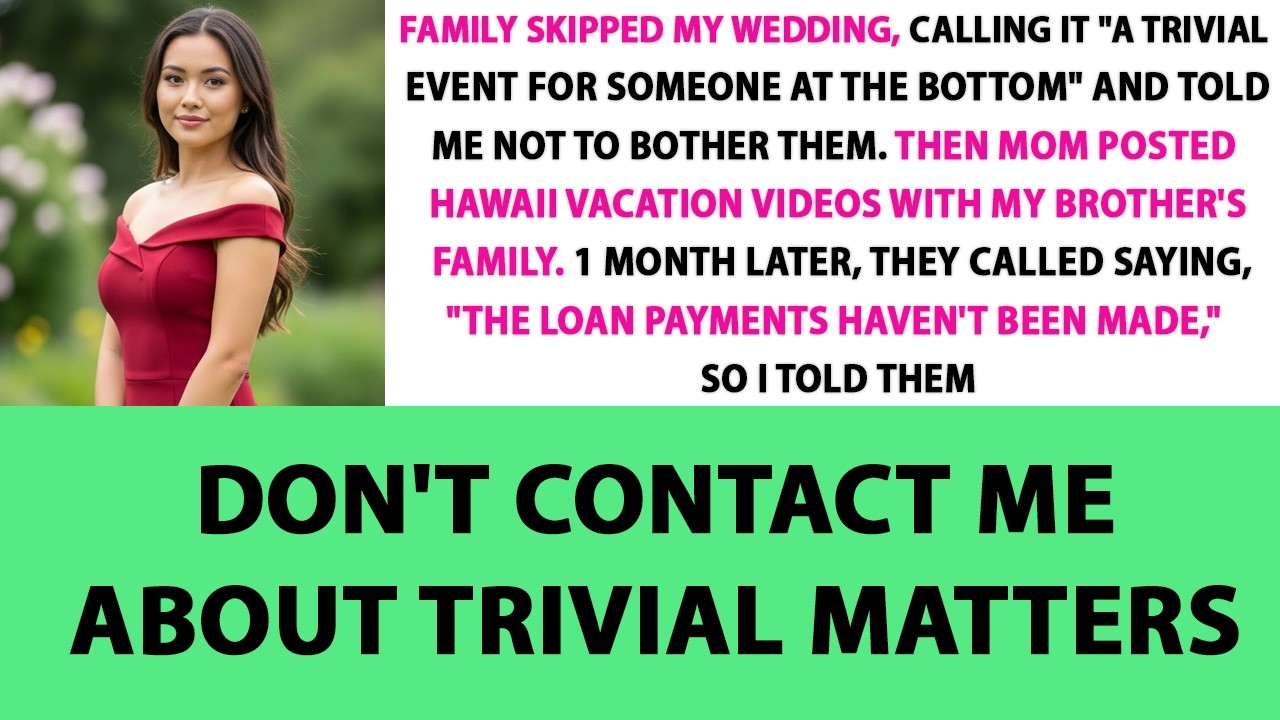 My Family Skipped My Wedding, Calling It A Trivial Event For Someone At The Bottom And Told Me!!