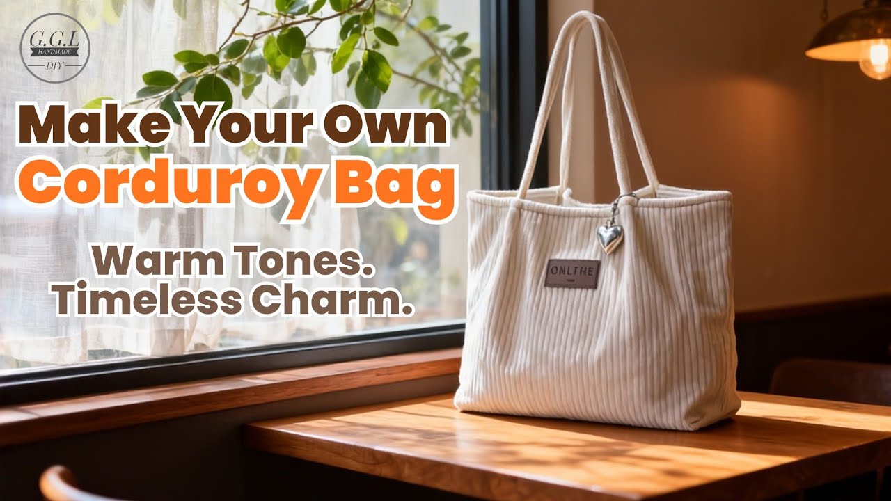 Easy Corduroy Tote Bag DIY | Beginner-Friendly Sewing Tutorial