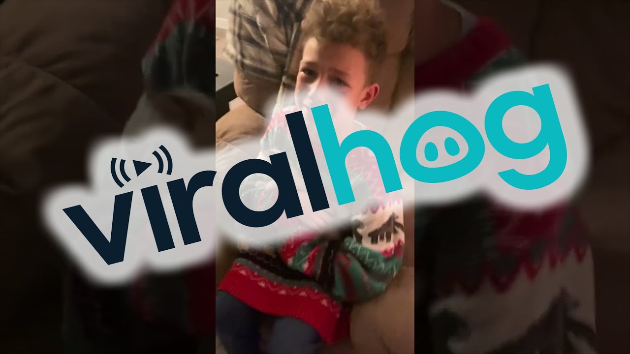 Boy Cries Tears of Joy When Mom Surprises Kids With Kitten || ViralHog