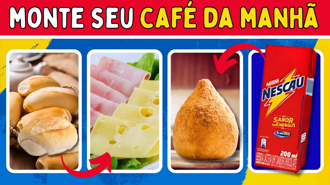 Monte Seu Café da Manhã Perfeito! 🍞☕🥞 Escolha Suas Opções Favoritas!