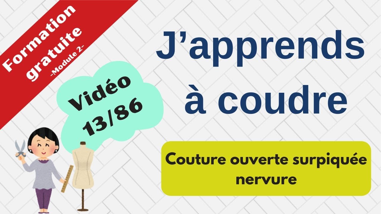 Couture ouverte surpiquée nervure