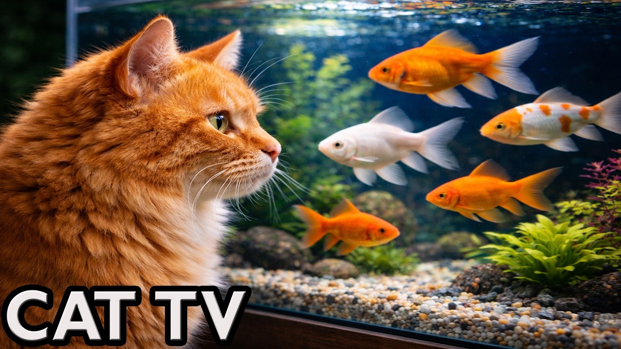 🔴 LIVE Cat TV – Videos for Cats to Watch 🐟 Relaxing Aquarium for Cats (4K No Music)