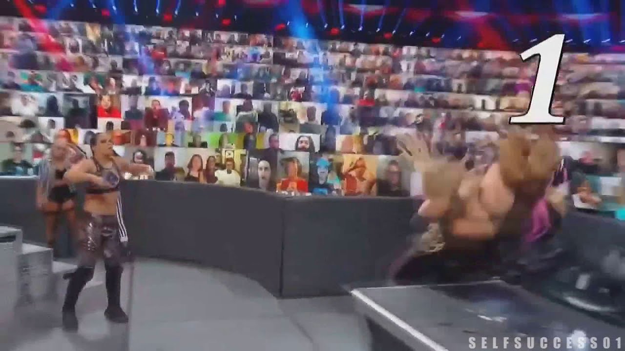 WWE NIA JAX PUTS LANA THROUGH TABLE 9 TIMES!!