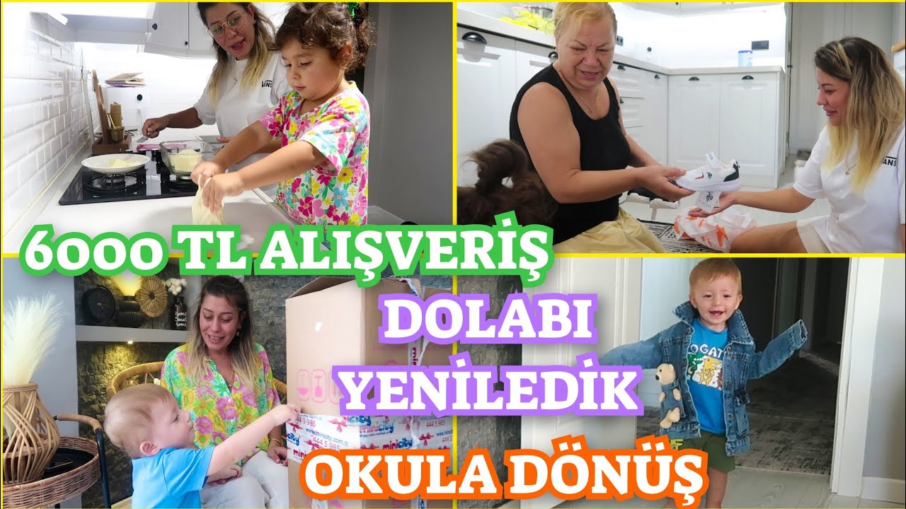 6000₺ KIŞLIK ALIŞVERİŞ🛍️DOLABI YENİLEDİK🎉OKULA BAŞLANGIÇ💘ASLAN DENEYİMLİYOR🦁