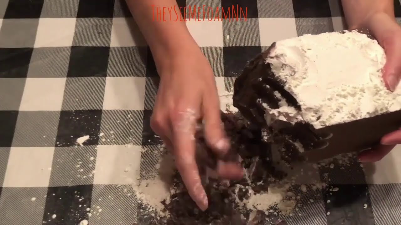 Crushing floral foam with cornstarch #4