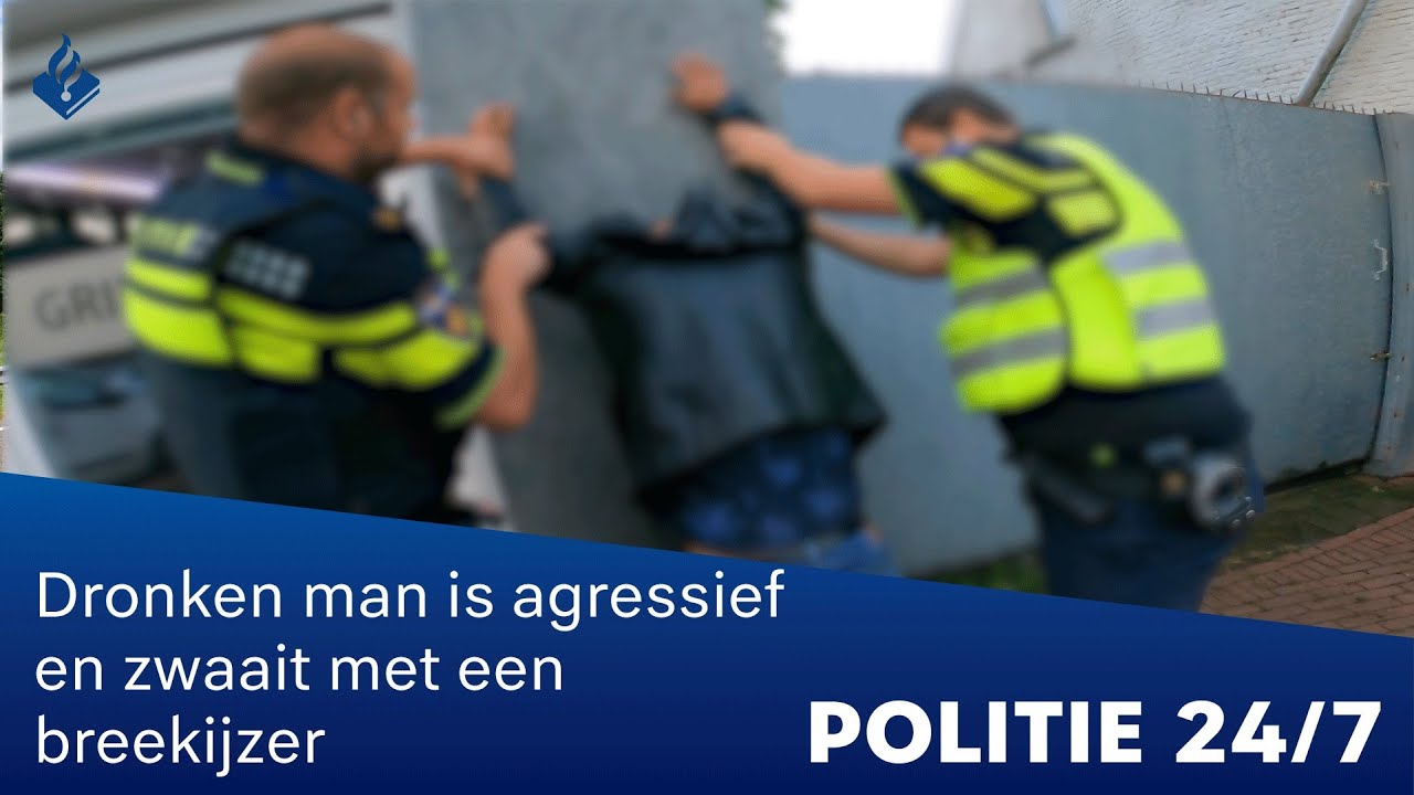 Dronken man zwaait met breekijzer | POLITIE 24/7