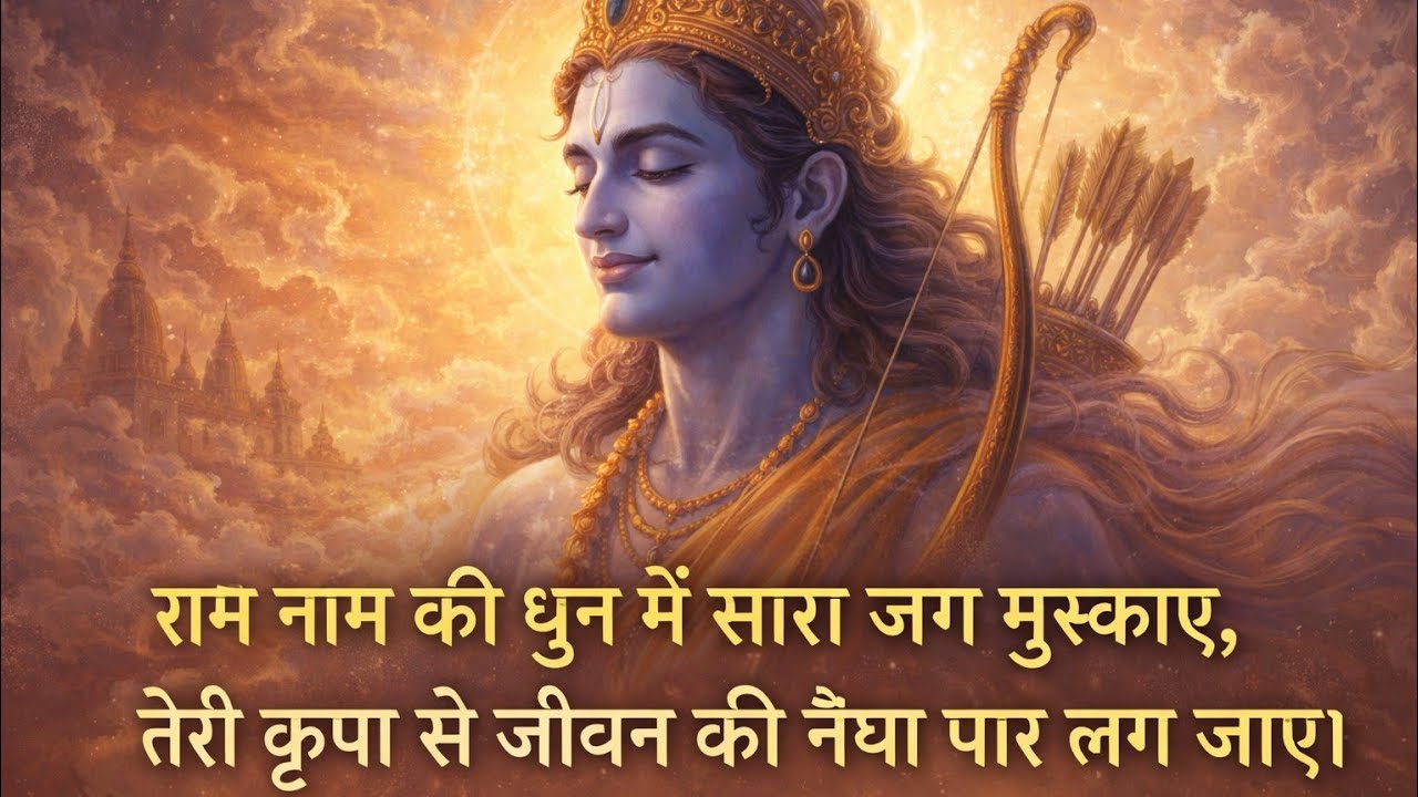 श्री राम जी पर 8 पंक्तियों का मधुर, गाने योग्य भक्ति गीत सरल, भावपूर्ण और तुकबंदी के साथ Part I & II