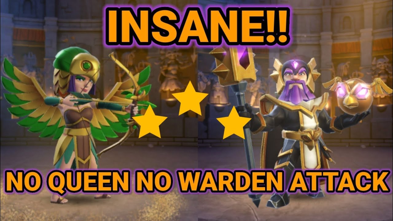 No WARDEN NO QUEEN ATTACK STRATEGY#viral #clashofclans #strategygames#trendingvideo 