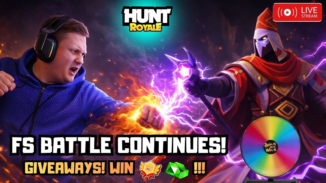 🔴 LIVE! - HUNT ROYALE! FS BATTLE CONTINUES! GIVEAWAYS! WIN VIP AND GEMS!