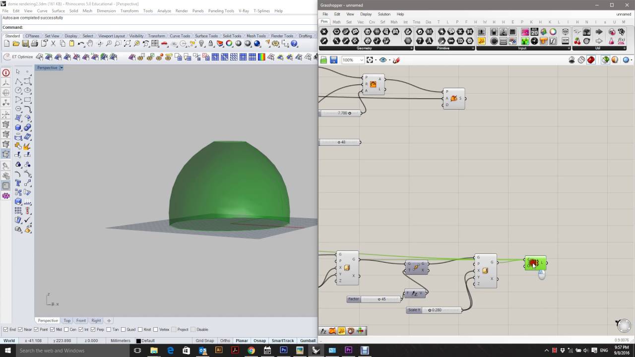 Dome creation methods in Grasshopper