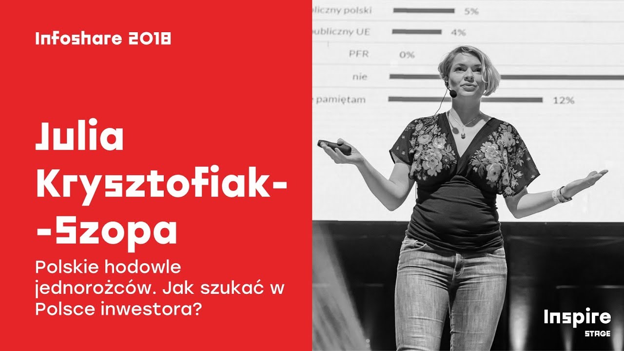 Infoshare 2018: Julia Krysztofiak-Szopa (Startup Poland) &ndash; Polskie hodowle jednorożc&oacute;w. (...)