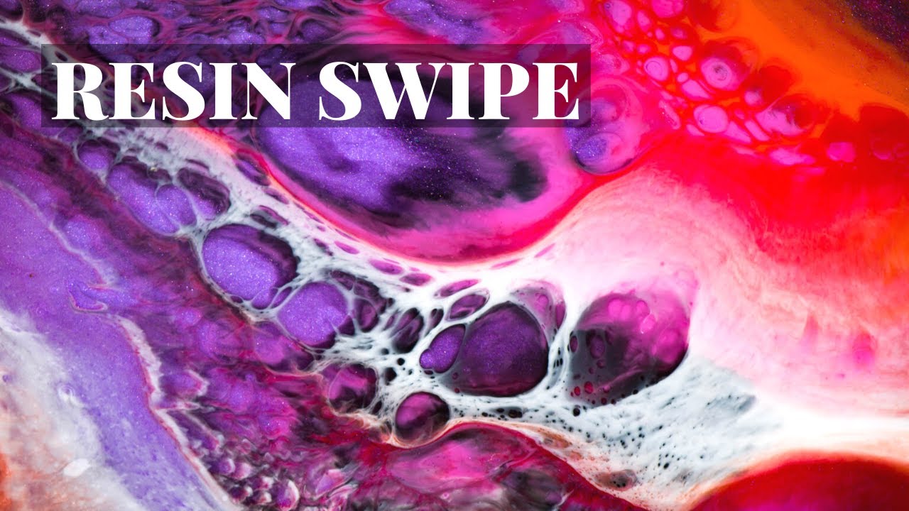 Vibrant epoxy resin swipe with two swipe colors | Clearcast 7000 with Rust-oleum swipe colors