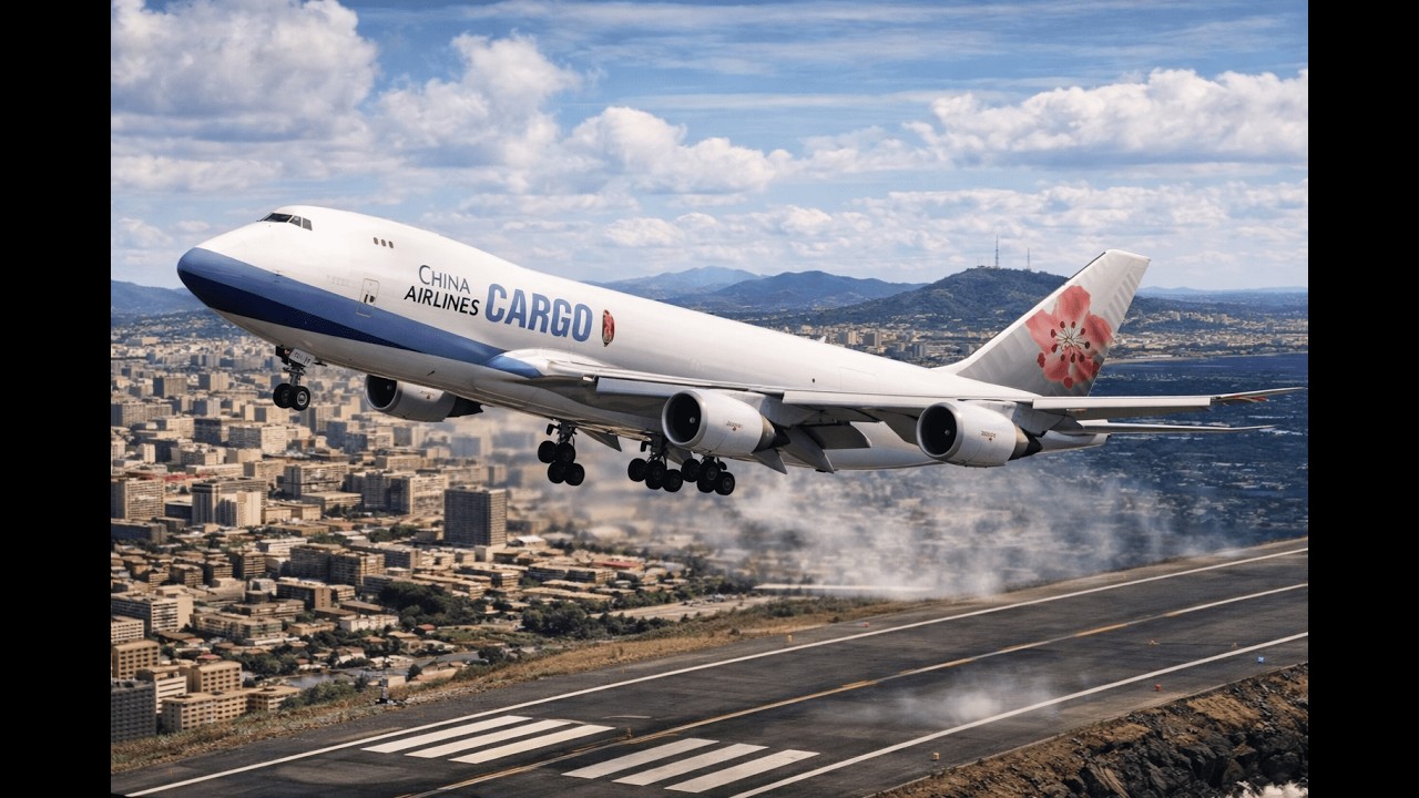 Extremely Dangerous! China Airlines Cargo 747 Nearly Loses Control at Shenzhen Airport  -4K