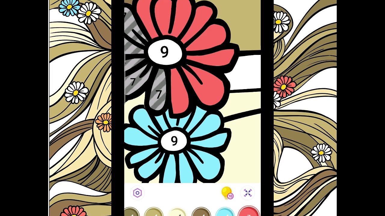Coloring by numbers, m&aring;la med siffror. App; 