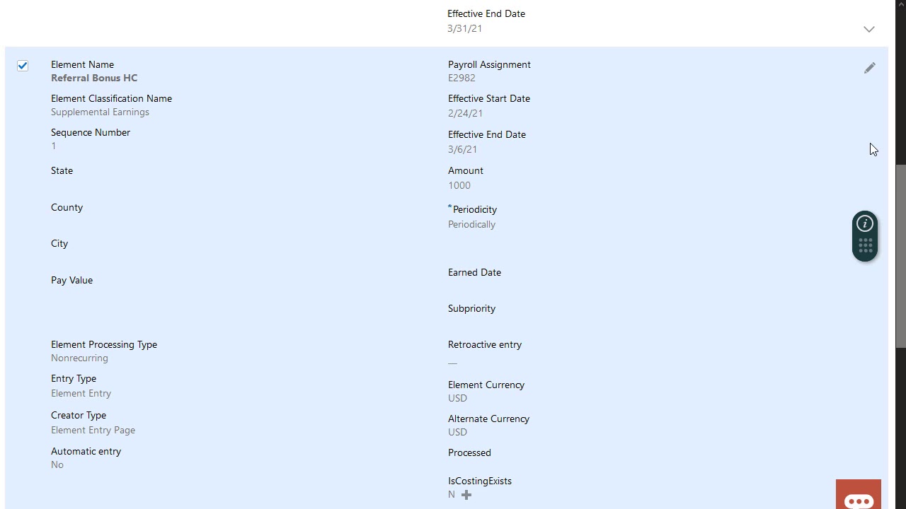 Global Payroll | QuickPay Calculation