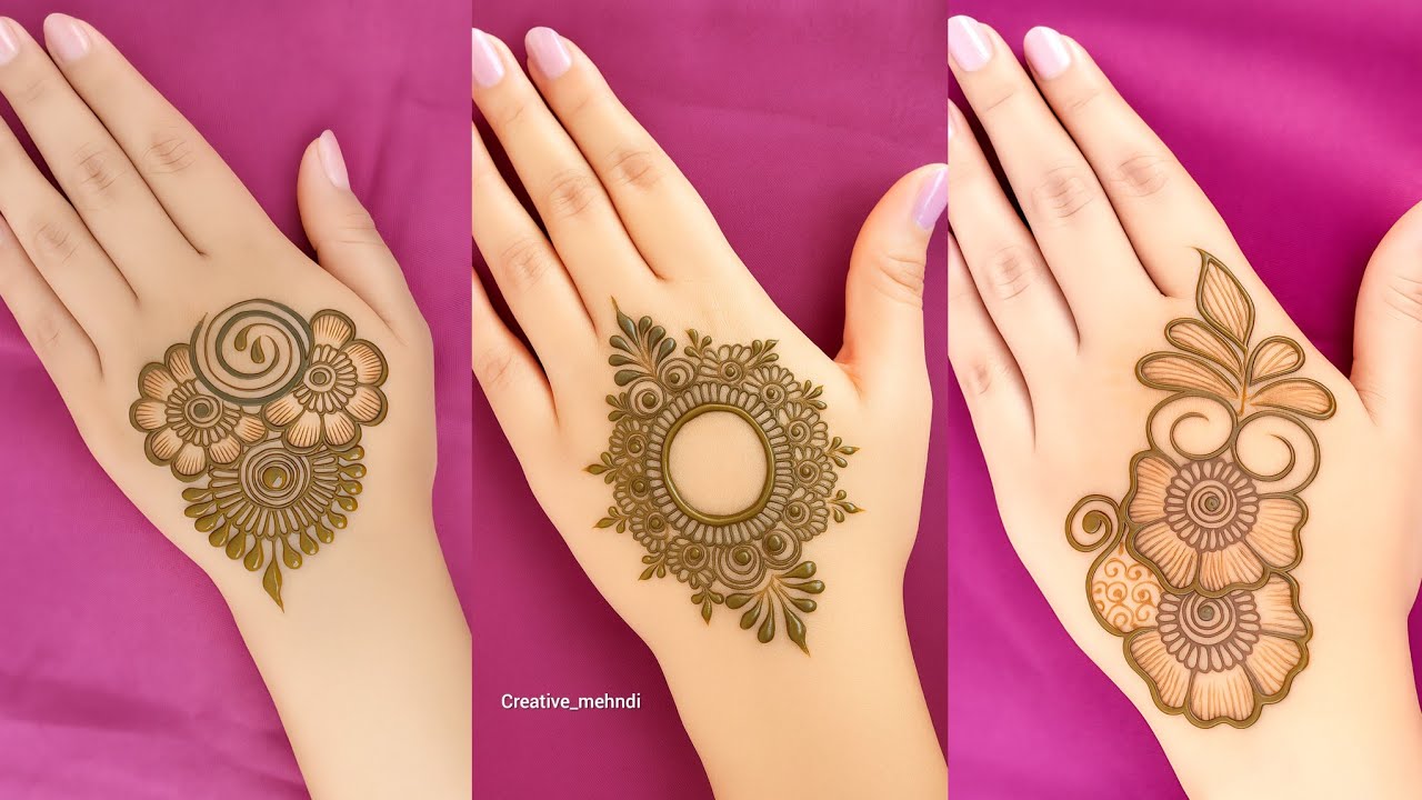 TOP 3 Simple Mehndi Design 2025| VERY Easy And Simple Back Hand Mehndi Design  | Diwali Mehndi Desig