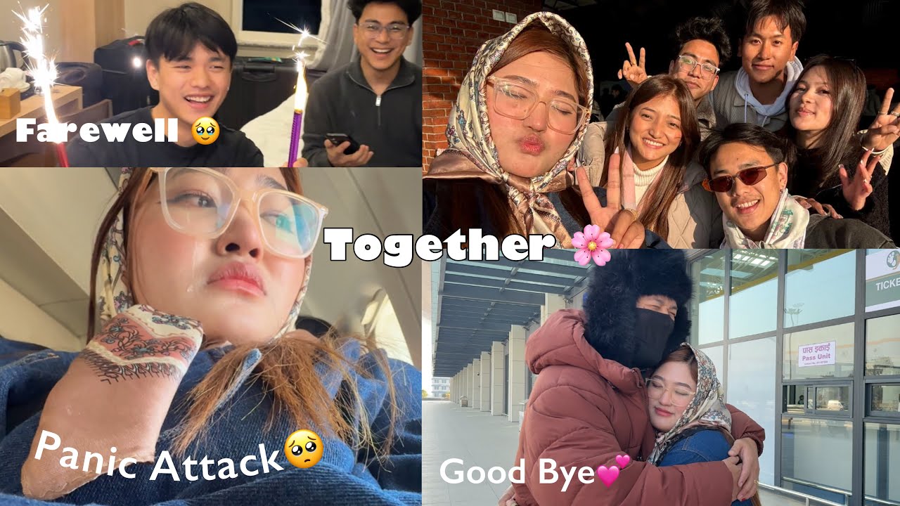 Farewell🥹💕| Got Panic Attack On Flight😓| KTM Together🍀 | Supriya Gurung 