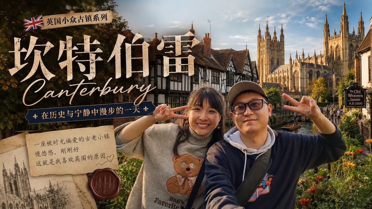 【25日慢游英国】慢慢走进英国最古老＆童话世界般的的小城-坎特伯雷‖ 伦敦近郊