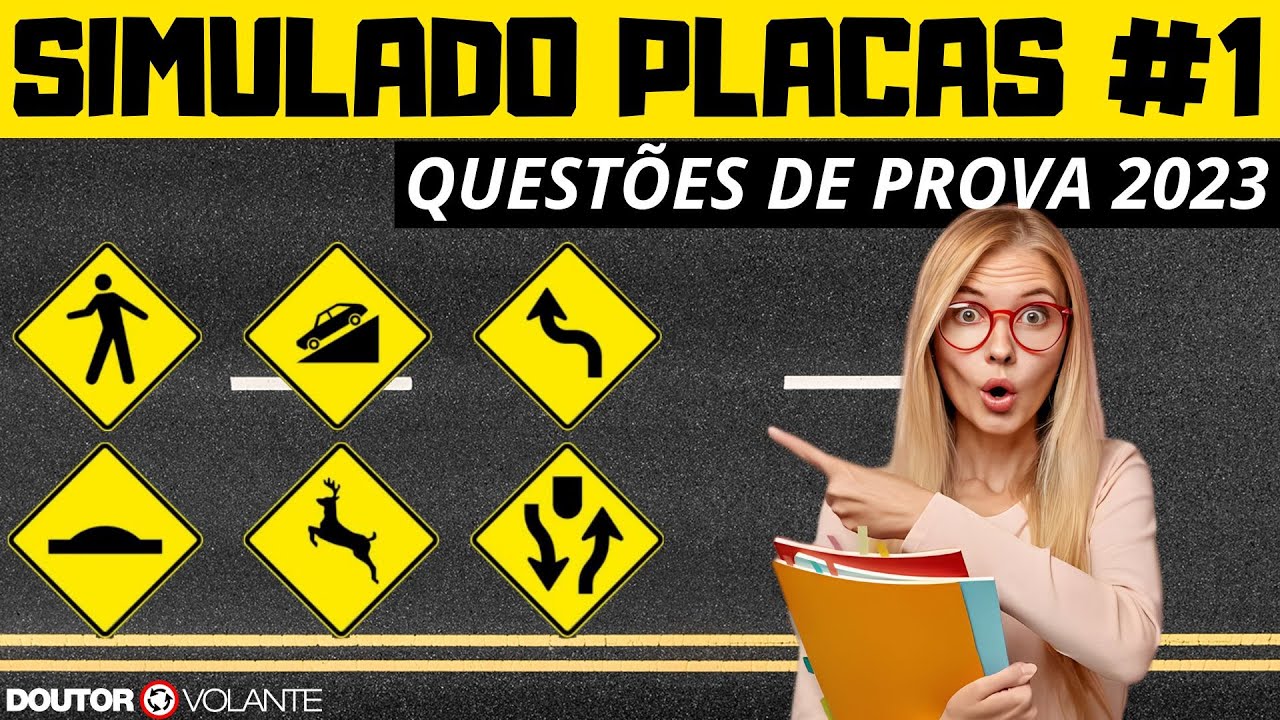 🚸PLACAS QUE CAEM NA PROVA/EXAME  DETRAN #1🚸DR.VOLANTE AUTO ESCOLA ON-LINE