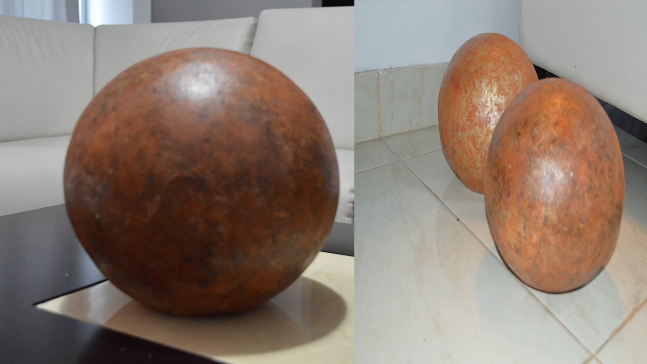 ESFERAS GIGANTES FALSO ÓXIDO DE PAPEL MACHE- FAUX RUST PAPER MACHE SPHERES