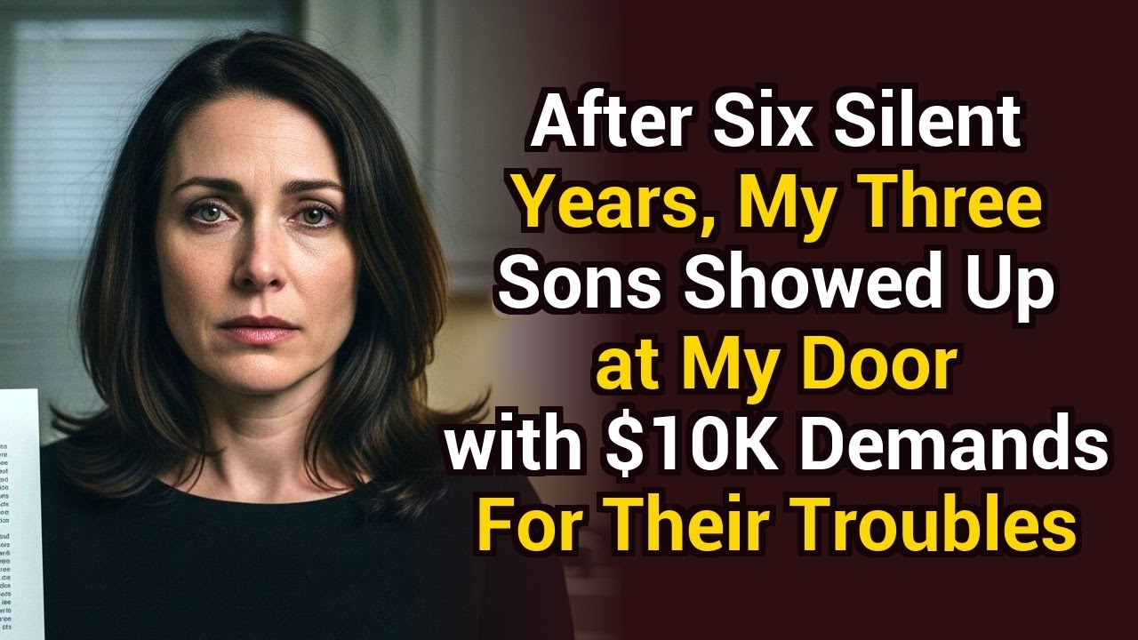 After Six Silent Years, My Three Sons Showed Up at My Door with $10K Demands For Their Troubles
