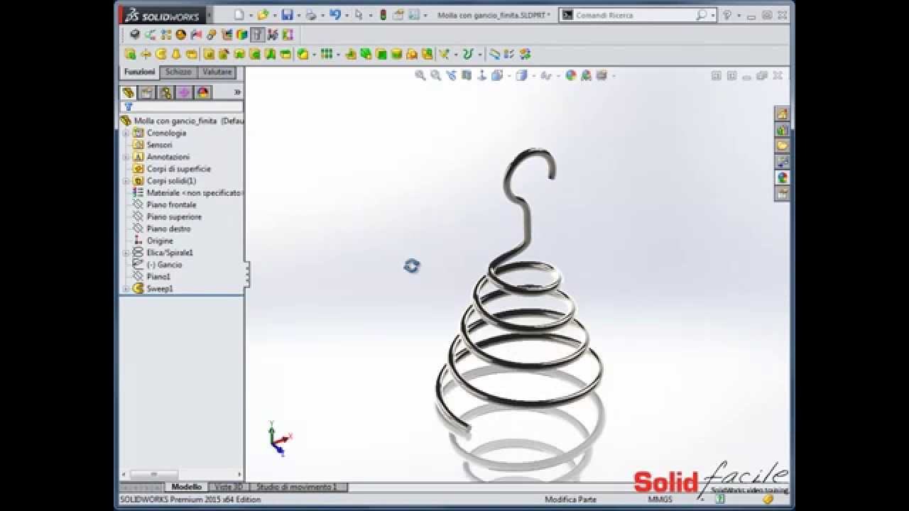 SolidWorks - Molla con Gancio