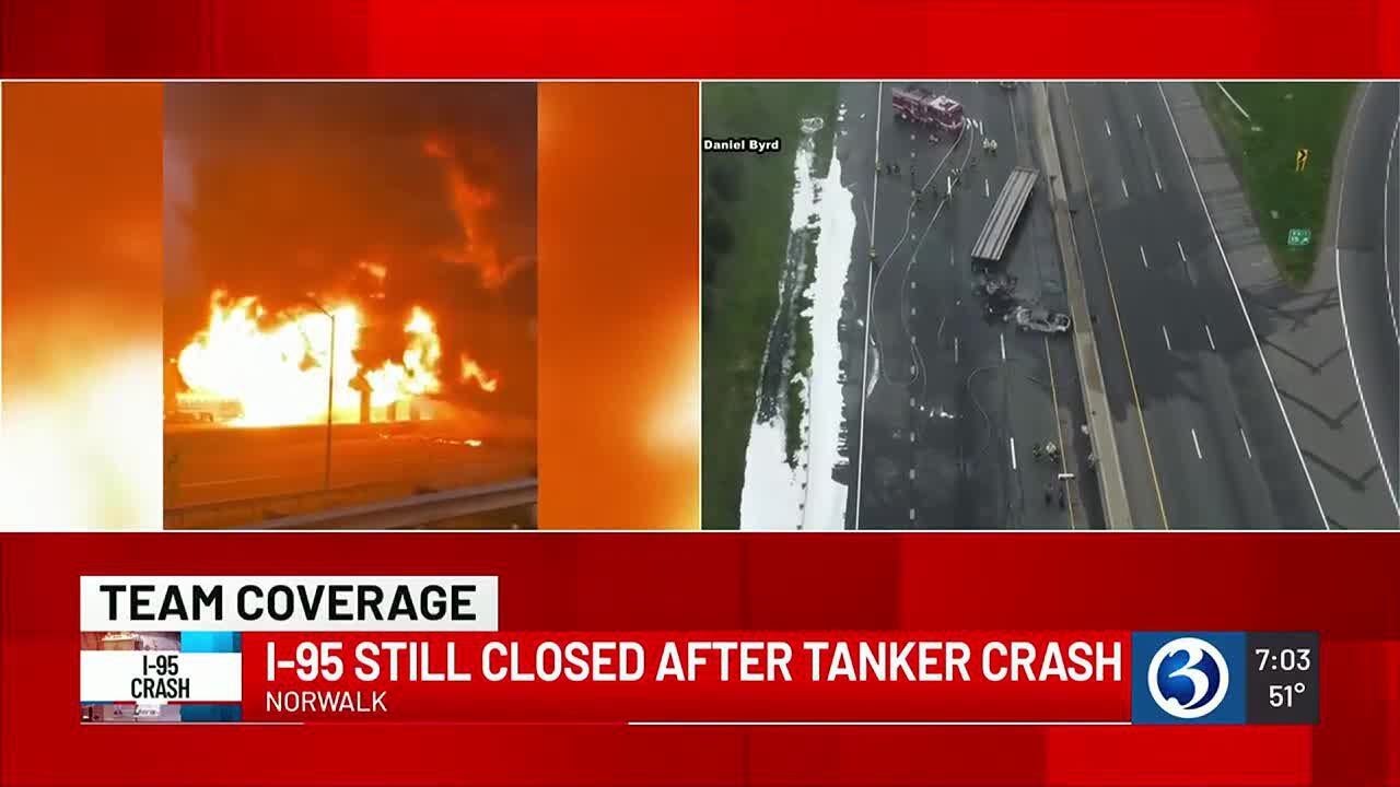 VIDEO: Overpass demolition scheduled following fiery Norwalk crash