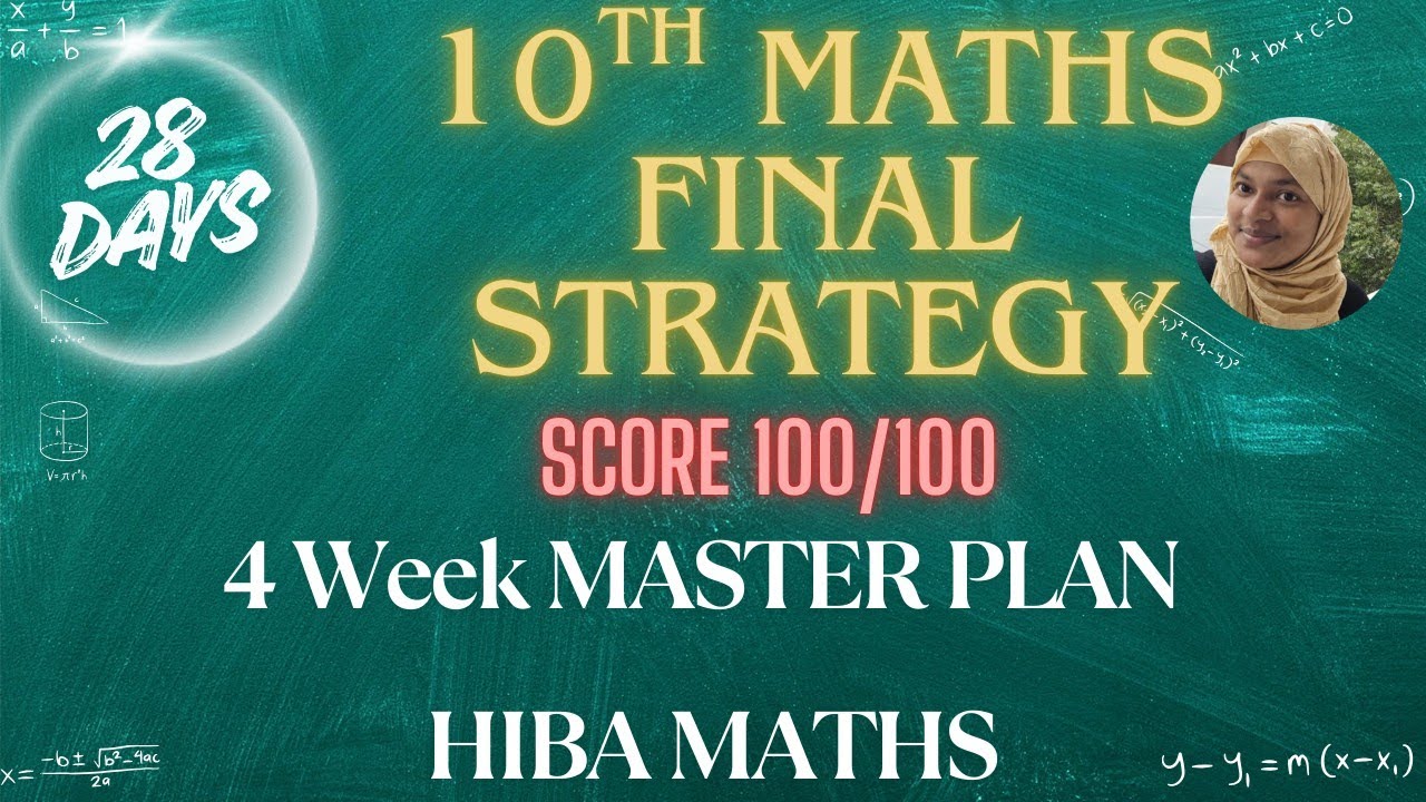 ONLY 28 DAYS LEFT! 10th Maths Final Strategy to score 100/100 secret 4-week plan public Exam 2026