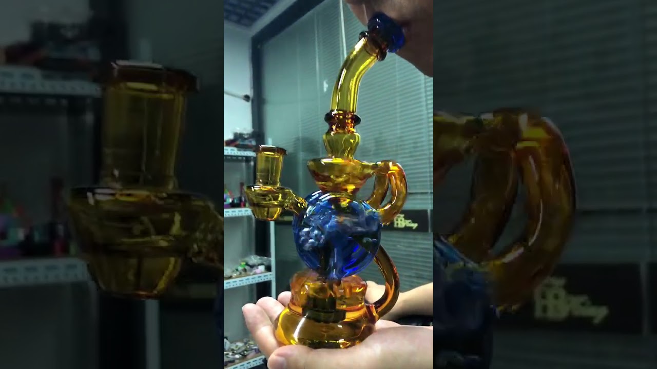 KT66 double recycler dab rigs from HBKING GLASS.