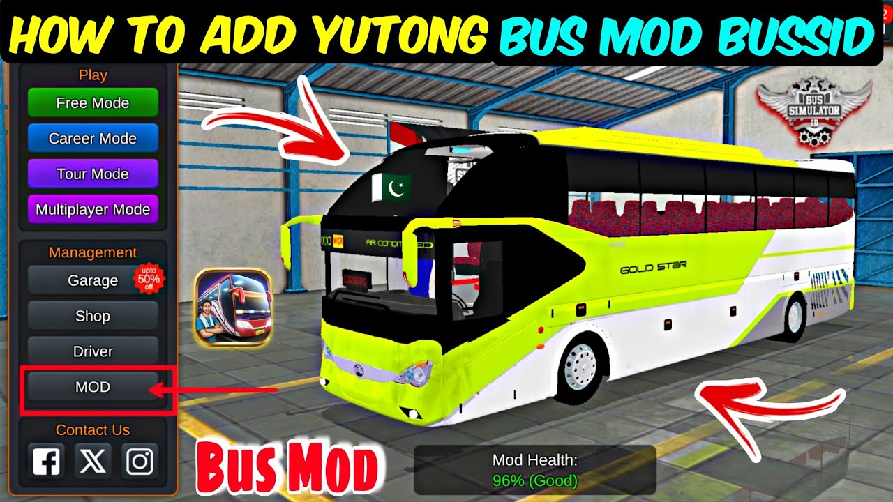 How to Add Yutong Master Bus Mod In Bus Simulator Indonesia 2025 / Yutong Master Mod For Bussid