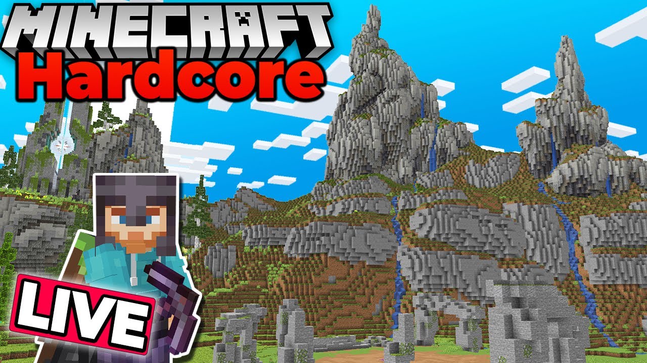 MOUNTAIN BUILDING in HARDCORE Minecraft 1.19 Survival Let's Play
