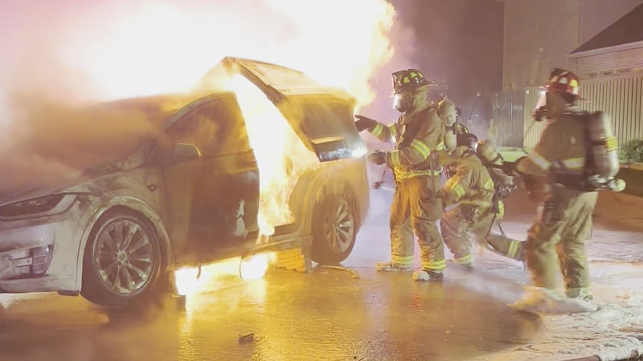 VIDEO: Tesla catches fire in Plano garage