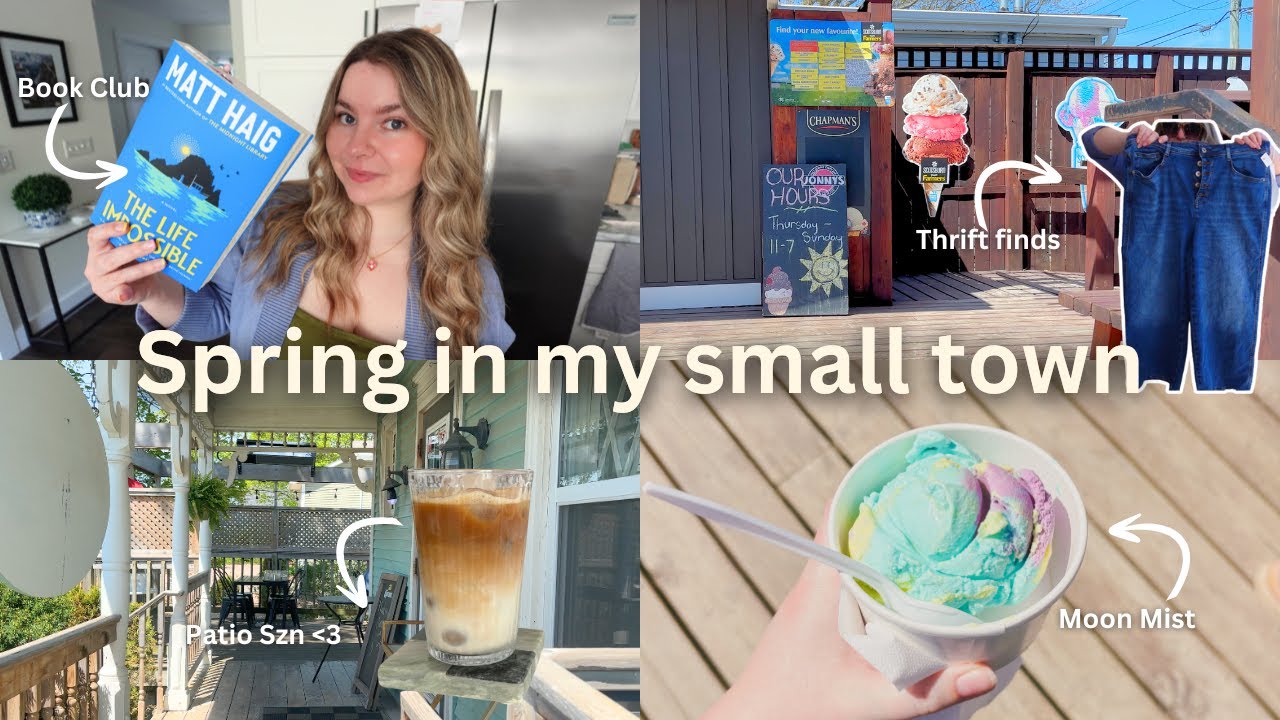 Spring in Nova Scotia 🍦Thrifting, Patio season, booktube, cozy days at home