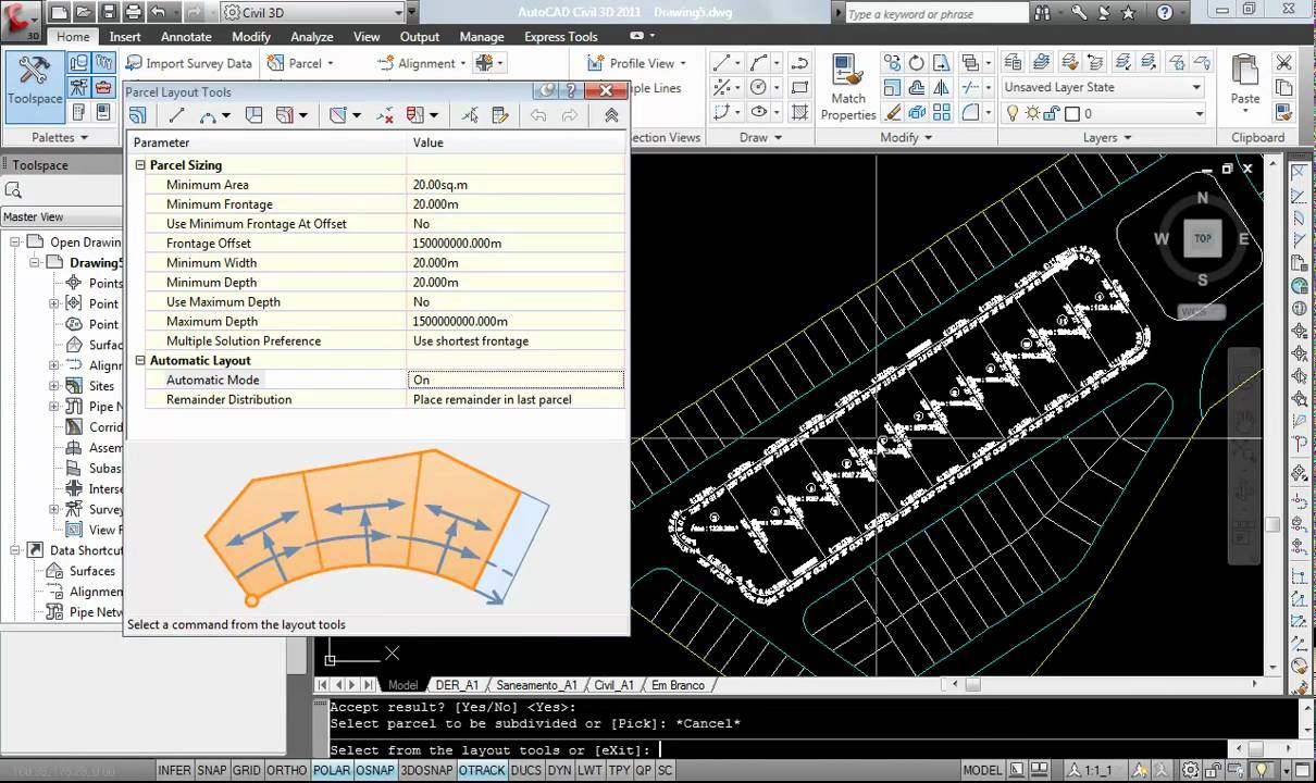 AUTOCAD CIVIL 3D 2012 - Modo simples de Parcelamento no Civil 3D