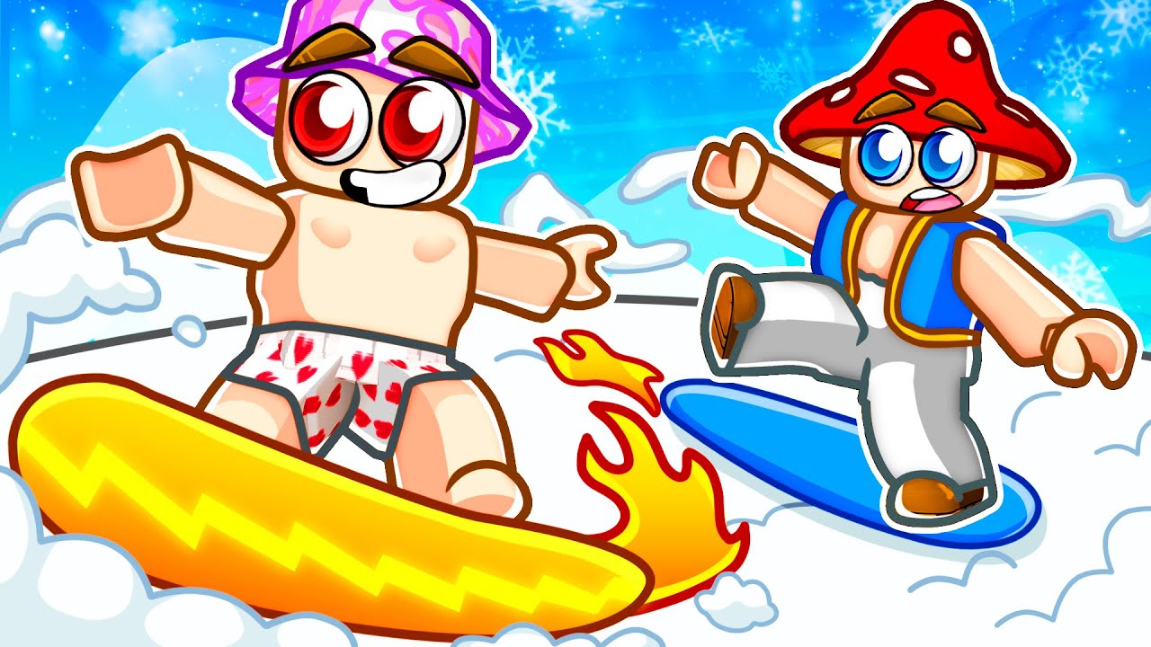 Devenir le plus RAPIDE DU MONDE dans Snowboard Race Simulator Roblox❄️