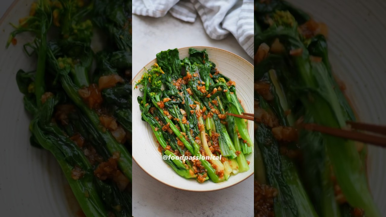 Easy Garlic Choy Sum #asianrecipes #choysum