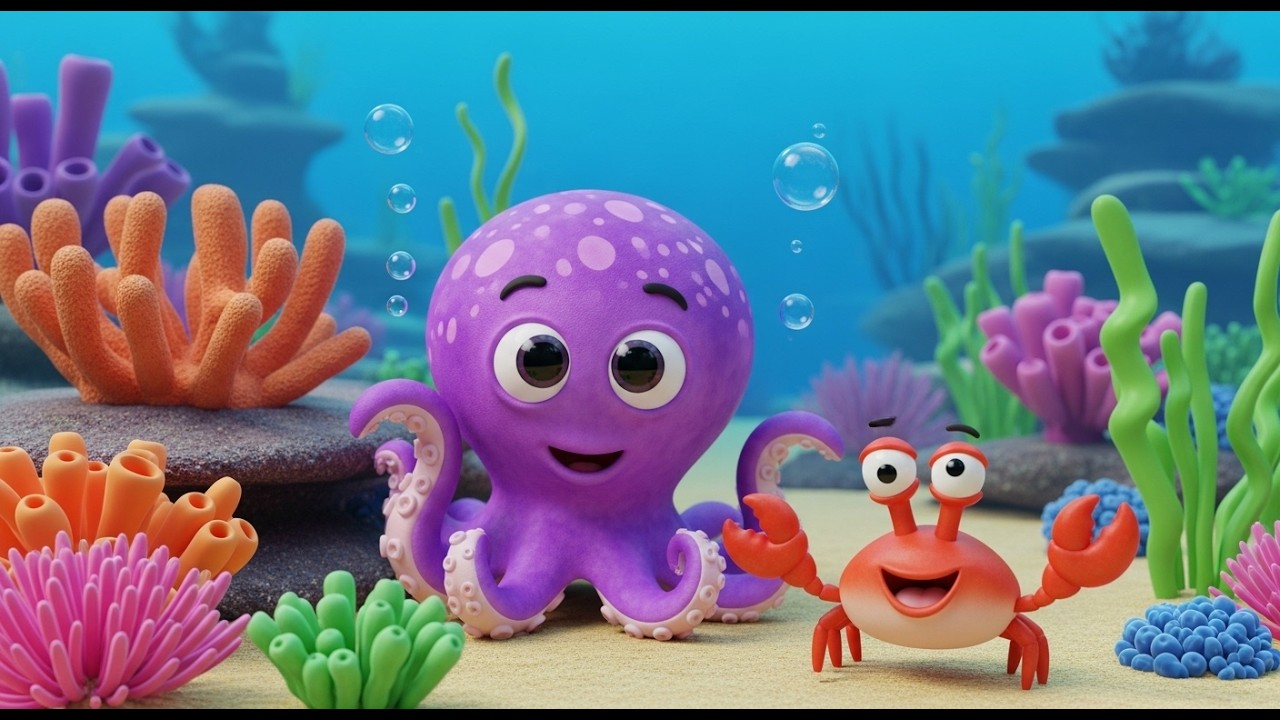 🎵 Crabby el Cangrejo Torpe | canciones infantiles | Canción para niños, Aventuras Animadas