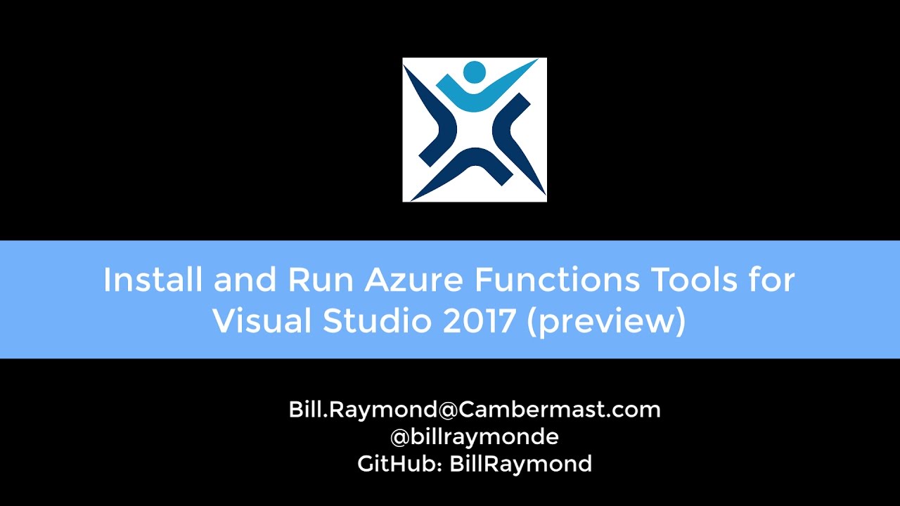 Install and use Azure Function Tools for Visual Studio 2017