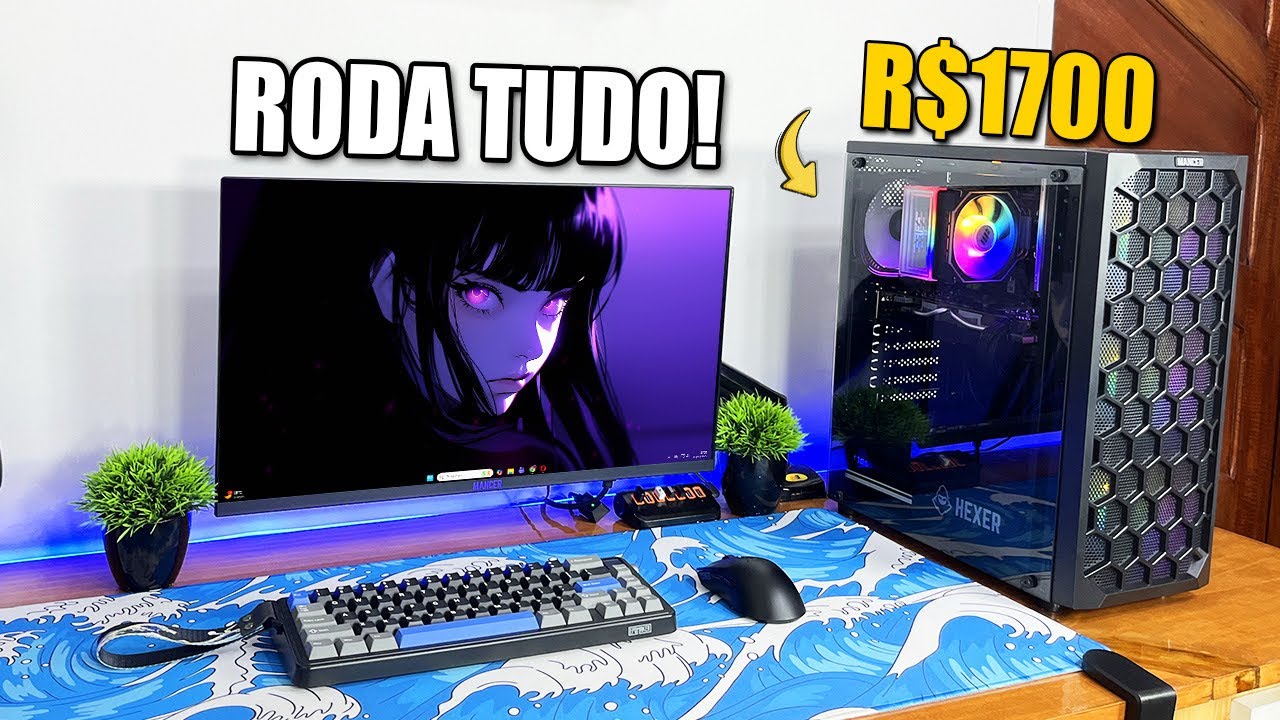 Montei um PC GAMER de R$1700 que RODA TUDO! (MUITO BARATO)